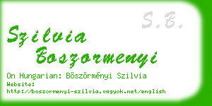 szilvia boszormenyi business card